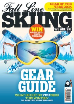 magazine cover, ski gear