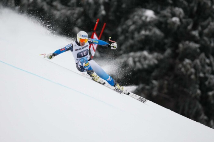 Bode Miller on course racing, on a steep turn