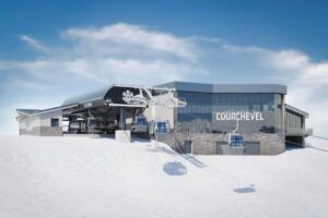 New Courchevel Chenus gondola base station at La Croisette with panoramic glass facade