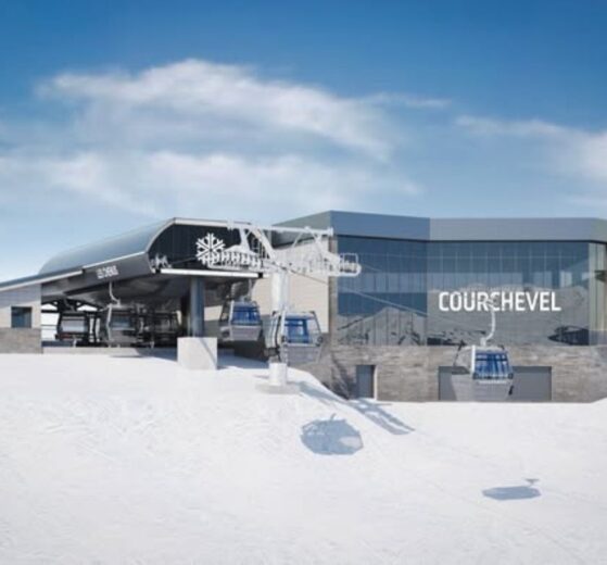 New Courchevel Chenus gondola base station at La Croisette with panoramic glass facade