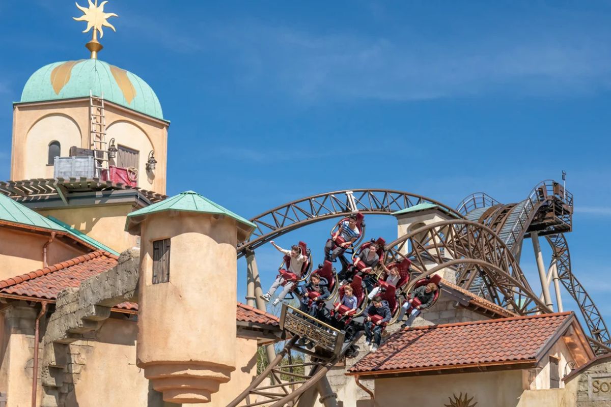 Family-friendly looping rollercoaster at Fantasiana Erlebnispark near Salzburg Austria