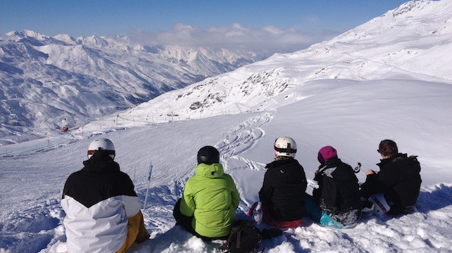 Enjoying the view of the Alps | How to Survive a Self-Catering Skiing Holiday: 8 Top Tips