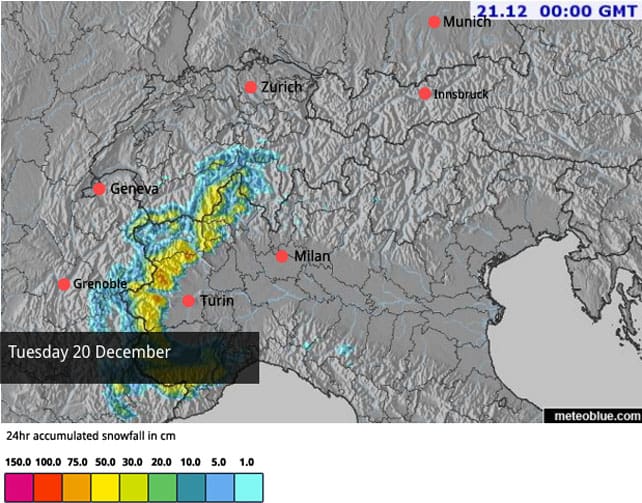 Heavy Snow Expected in the South-Western Alps | Welove2ski