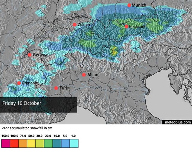 More Autumnal Snow is Heading to the Alps | Welove2ski