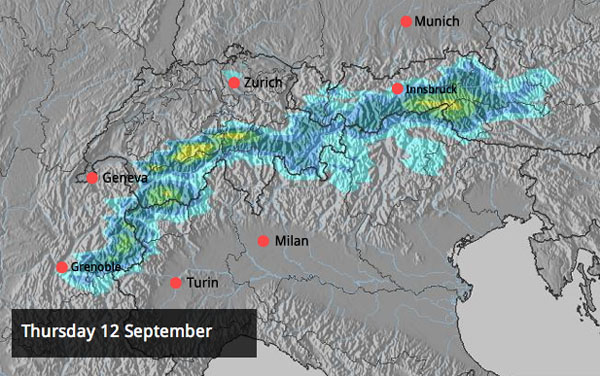 Lots of Snow Forecast for the Alps This Week | Welove2ski