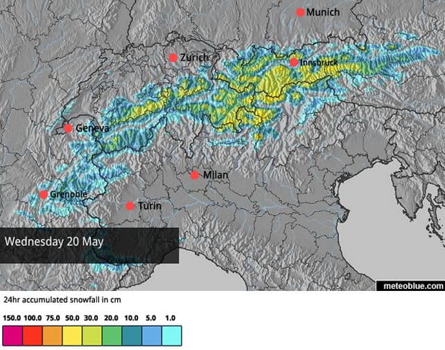 Another May Snowstorm Hits the Alps | Welove2ski