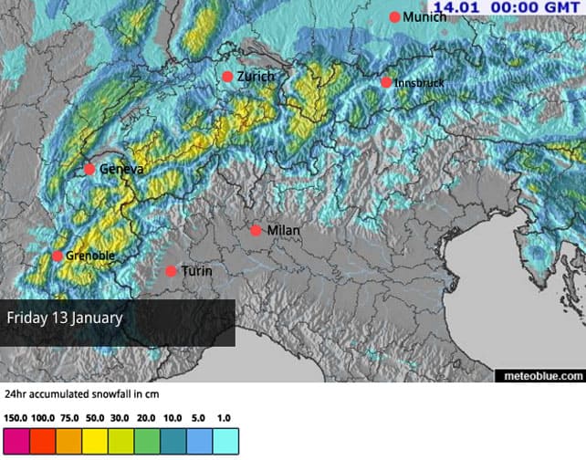 Heavy Snow Expected in the Northern Alps | Welove2ski