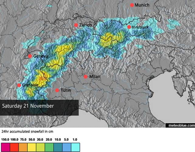 Heavy Snow is Forecast for the Alps | Welove2ski