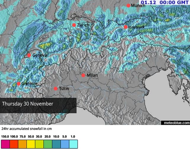 Winter Gets an Early Grip on the Alps. But it’ll Warm up Next Week | Welove2ski